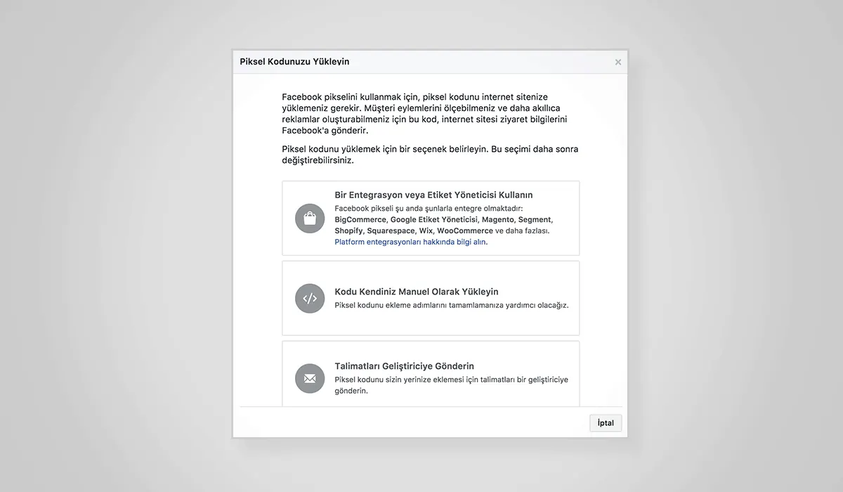 Adım 1: Website Özel Hedef Kitlesi Pikseli Oluşturun
