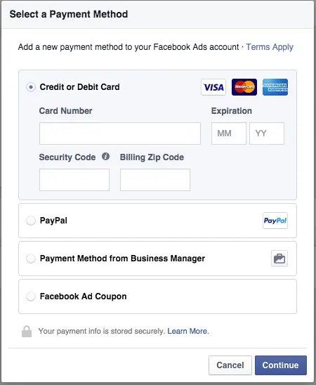 facebook-businnes-manager-ödeme-yöntemi