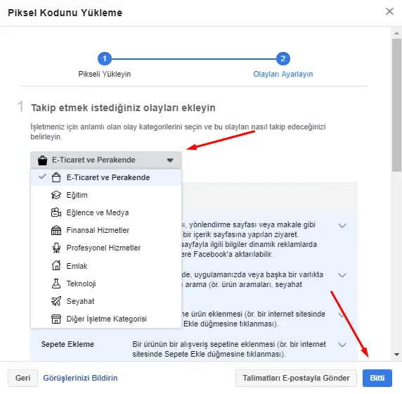 Oluşturduğunuz Facebook pikselinizi sitenize nasıl eklersiniz?